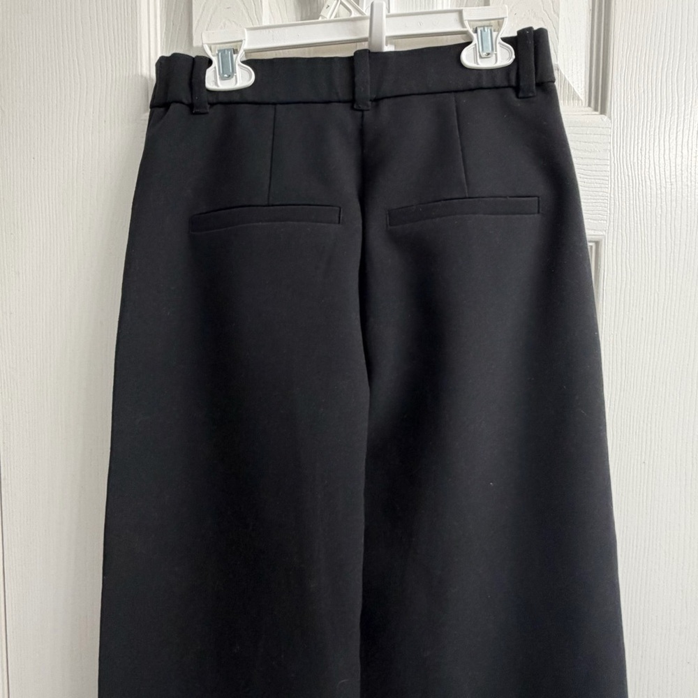 Abercrombie & Fitch Sloane Tailored Wide-Leg Women's Black Trousers Size 24 (00) - Picture 7 of 16